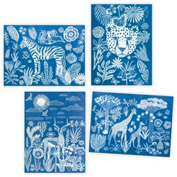Djeco puzzle de madera Savane nocturne - juguete educativo FSC