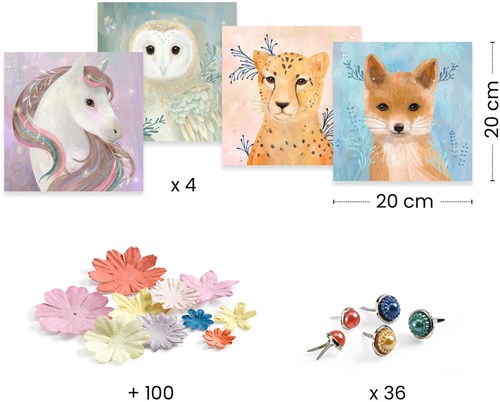 Djeco set creativo papel coronas de flores para niños-3