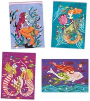Djeco cuadros con purpurina Mermaids Lights set creativo
