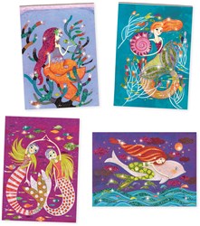 Djeco cuadros con purpurina Mermaids Lights set creativo