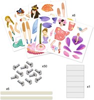 Djeco páginas para colorear Fairies - set creativo muñecas hadas-2