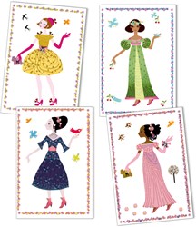 Djeco pegatinas vestidos a través de las estaciones - set creativo para niños