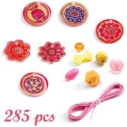 Djeco cuentas & joyas Flowers - set creativo de cuentas para niños