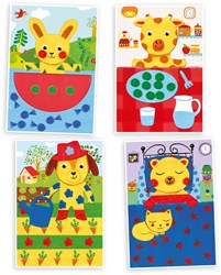 Djeco set de pintura aventuras animales - caja creativa artística niños