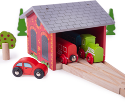 Bigjigs Rail Double Engine Shed