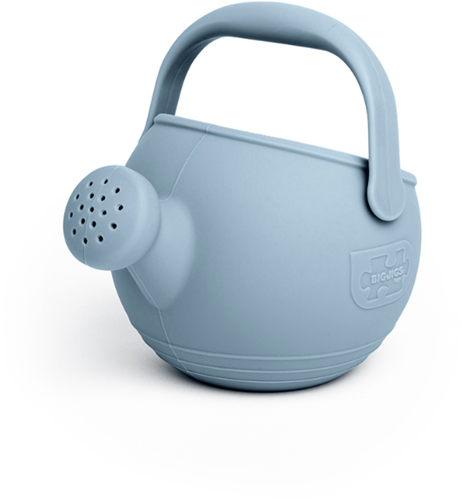 Bigjigs regadera de silicona - gris paloma - juguete infantil jardín & playa