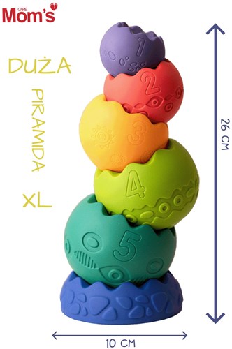 Mom's Care juguete sensorial gran pirámide pastel educativo-2