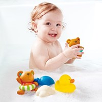 Hape juguete de baño Teddy y Amigos set de rociadores de agua coloridos