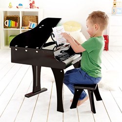 Hape piano infantil de madera - negro - piano de juguete con 30 teclas