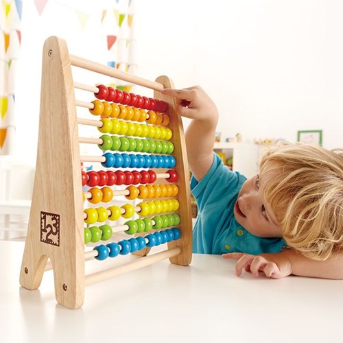 Hape ábaco juguete - Rainbow Bead Abacus - juguete educativo de madera-3