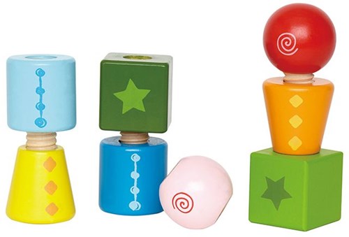 Hape bloques de madera para enroscar - juguete educativo - 8 piezas-3