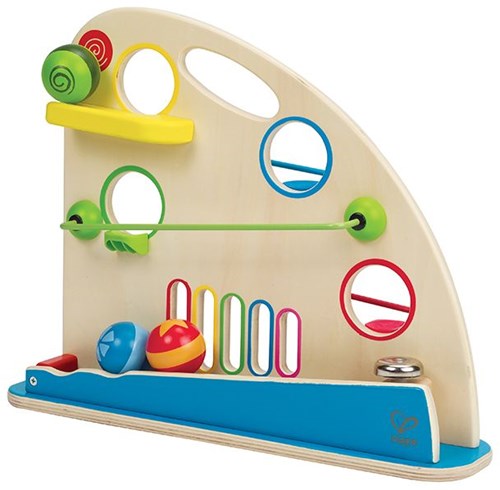 Hape pista de canicas de madera juguete colorido - circuito para niños-2