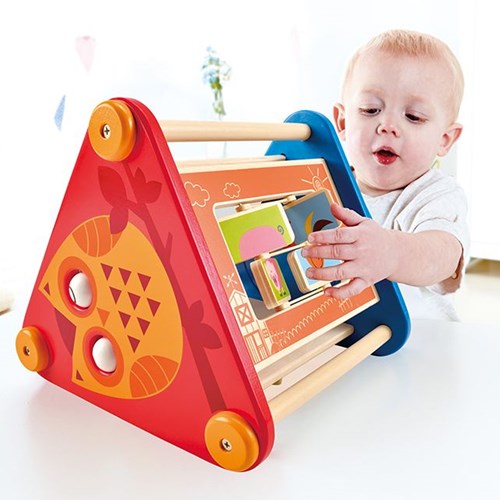 Hape caja de actividades de madera juguete educativo portátil motricidad