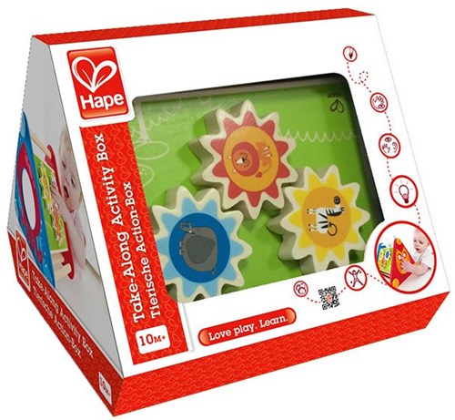 Hape caja de actividades de madera juguete educativo portátil motricidad-3