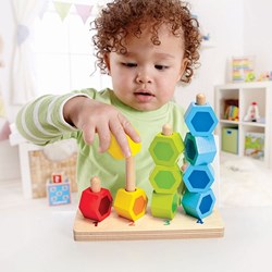 Hape juego de contar y apilar de madera juguete educativo colorido