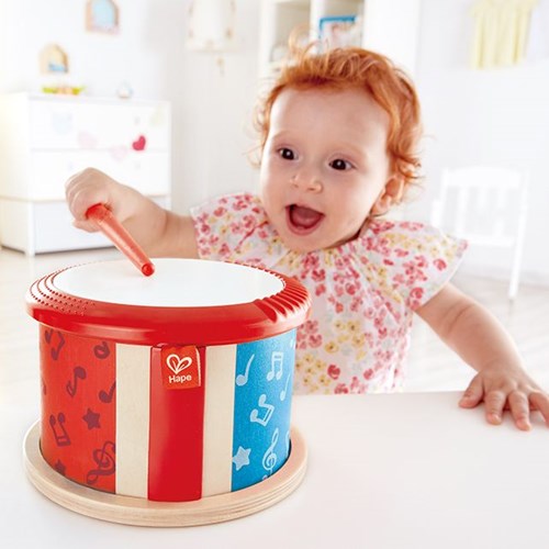 Hape Tambor de doble cara juguete musical para niños