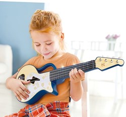 Hape juguete musical Learn with Lights Ukelele azul para niños