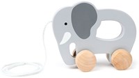 Hape elefante de madera para arrastrar - juguete de empujar y tirar para niños-2