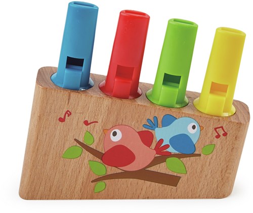 Hape flauta de pan de madera arcoíris instrumento musical para niños