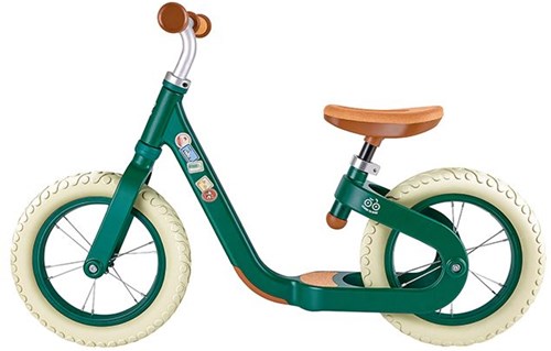 Hape bicicleta de equilibrio aprender a montar verde con asiento ajustable y manillares de corcho-3
