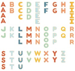 Hape letras magnéticas pastel juguete educativo alfabeto