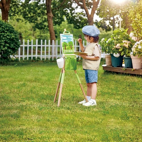 Hape caballete bambú portátil juguete creativo para niños