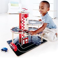 Hape garaje de madera Park & Go - parking de juguete con coches-3