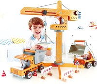 Hape Grúa de Construcción de Madera - Juguete Crane Lift-3
