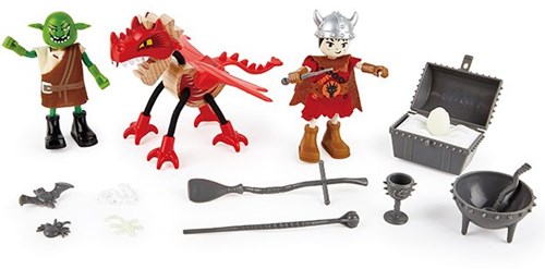 Hape castillo vikingo set de madera con dragón y figuras-3