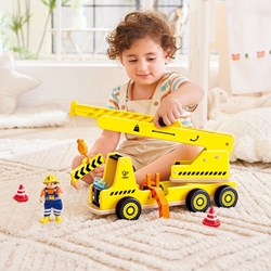Hape grúa de madera juguete - vehículo de construcción desde 2 años