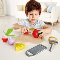 Hape Verduras y utensilios de cocina - Set de cocina de juguete para niños