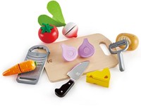 Hape Verduras y utensilios de cocina - Set de cocina de juguete para niños-2