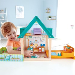 Hape Casa de muñecas veterinario set de madera con accesorios