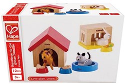 Hape mascotas de madera para casa de muñecas - Family Pets - accesorios