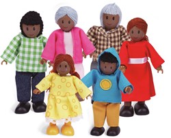 Hape Familia Casa de Muñecas África - set de muñecos de madera