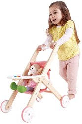 Hape carrito de muñecas juguete de madera buggy