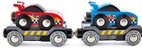 Hape Tren transportador de autos de carrera set de juguete madera niños-3