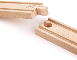 Hape vías de tren de madera rieles rectos cortos 4 piezas juguete