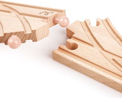 Hape vías de tren de madera Y 2 piezas set de expansión juguete