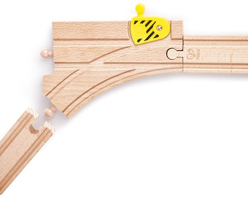 Hape vías de tren de madera desvíos ajustables 2 piezas juguete