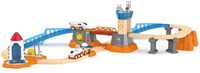 Hape tren de juguete Mars launch rail con pegatinas que brillan en la oscuridad-2