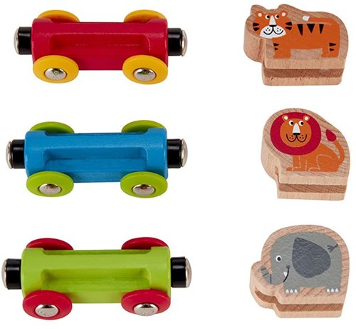 Hape tren de madera Jungle Journey con animales para niños