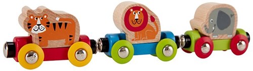 Hape tren de madera Jungle Journey con animales para niños-2