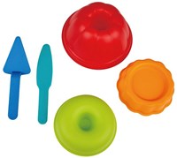Hape moldes de arena Baker's Trio juguete de playa plástico colorido-2