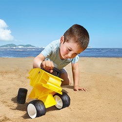 Hape camión volquete juguete amarillo - set dump truck 2 piezas