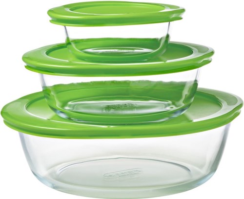 Pyrex recipiente de almacenamiento de vidrio 350ml - contenedor de alimentos 14x12x5cm-3