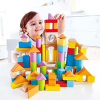 Hape bloques de construcción de madera coloridos juguete - 101 piezas