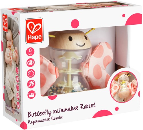 Hape juguete sensorial lluvia mariposa bebé multicolor-2