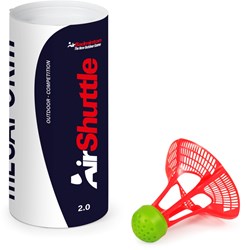 Megaform badminton AirShuttle 2.0 - Tubo de 3 volantes para exterior
