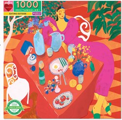 eeBoo rompecabezas Eating Outside - puzzle de cartón 1000 piezas